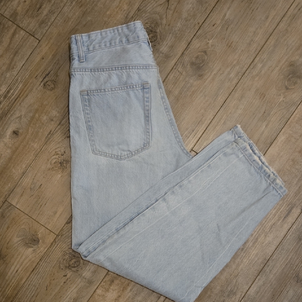 Bershka Light Blue 90s Wide Jeans